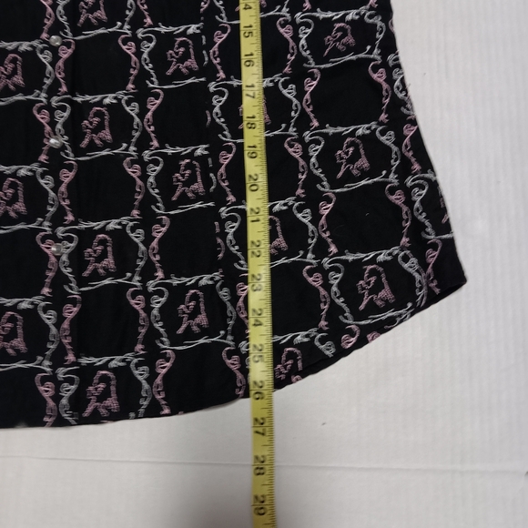 COWGIRL HARDWARE embroidered horse graphic Western snap front cotton shirt, XXL - Picture 12 of 16